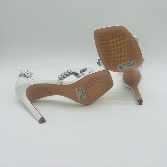 SCHUTZ Women’s Linsey Nubuck Sandal in White - Picture 9 of 10